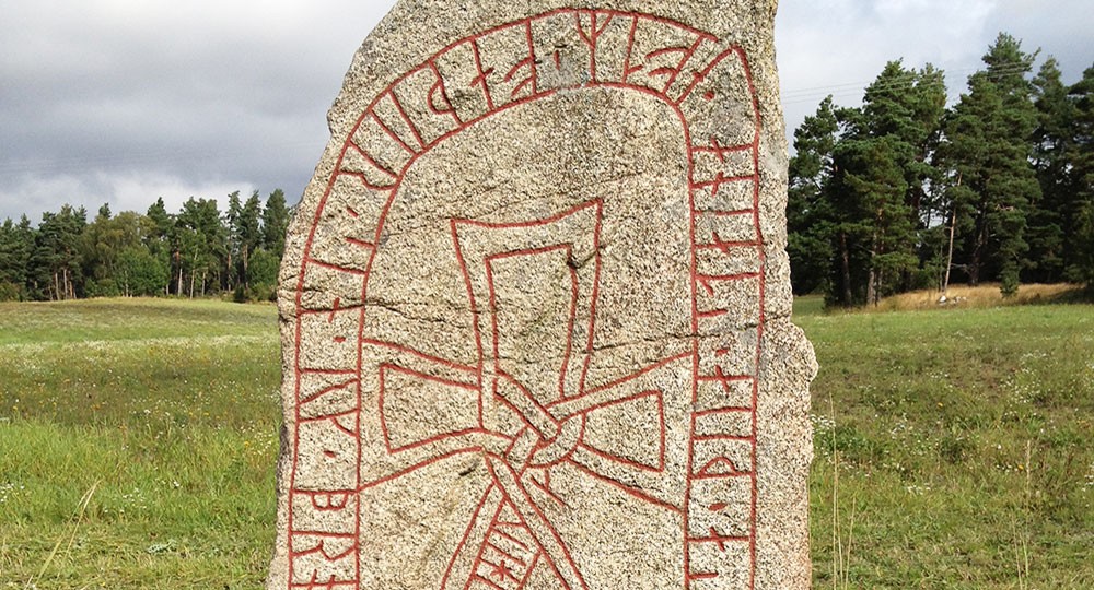 Stone with runic inscriptions