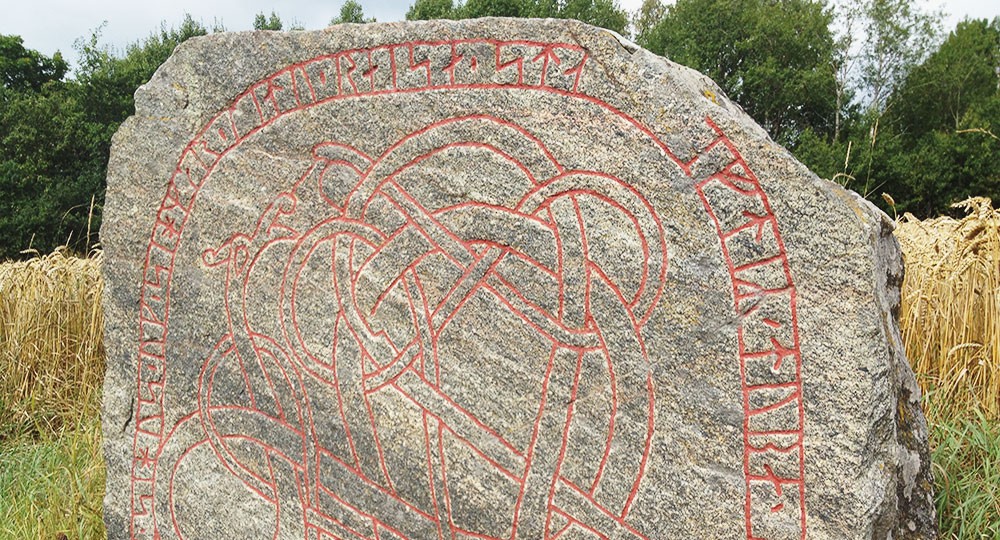 Stone with runic inscriptions